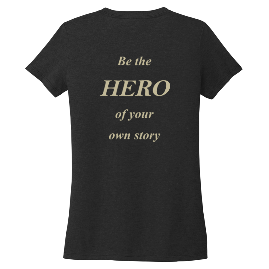 TEE - 'Be the HERO' Women's Tri-Blend V-Neck Tee